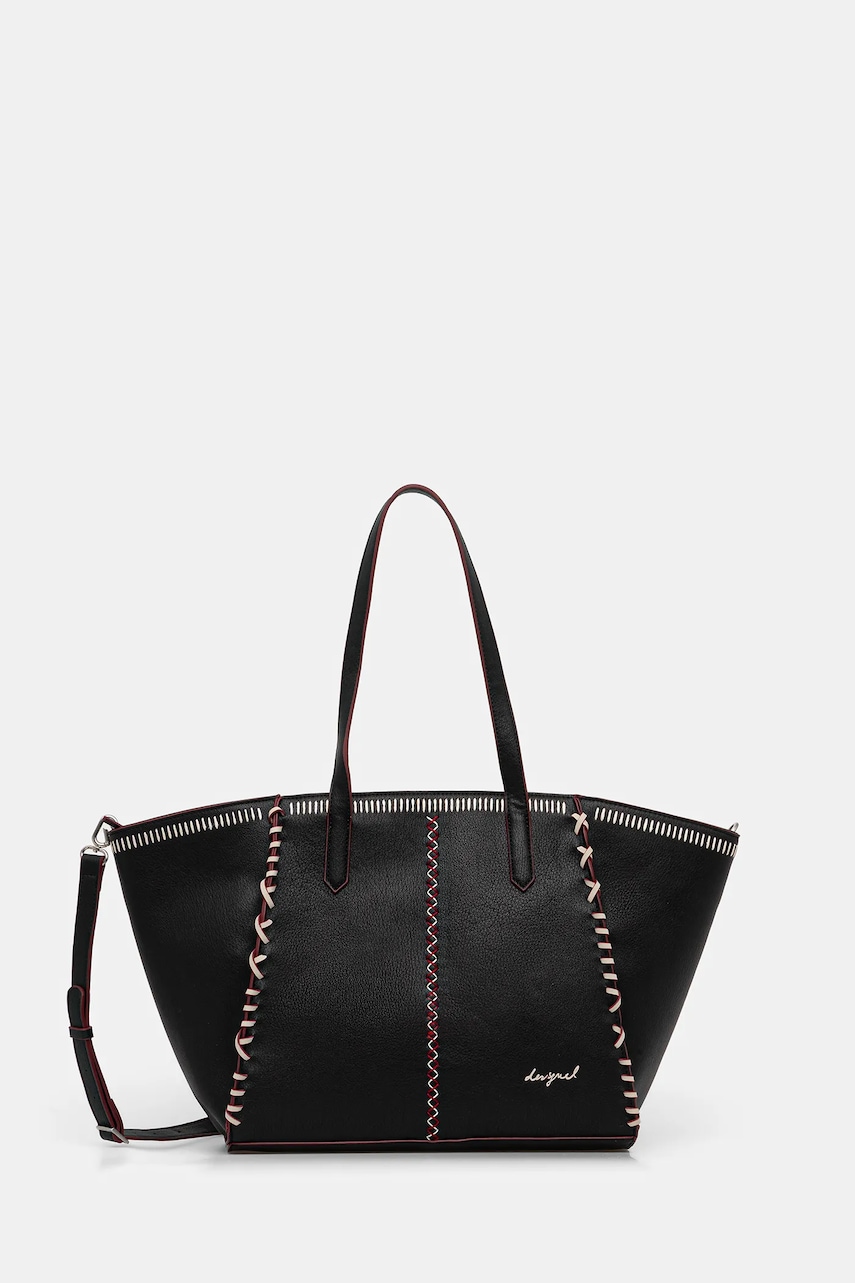 Kabelka Desigual MANHATTAN PESPUNTES G černá barva, 25WAXP95