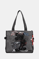 Kabelka Desigual MICKEY STUD šedá barva, 25WAXD20