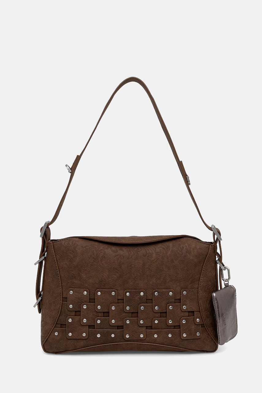 Kabelka Desigual NEW PATCH 2 CHOCO hnědá barva, 25WAXPBP