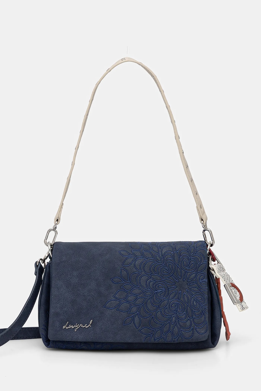 Kabelka Desigual SIERRA NARON MED modrá barva, 25WAXPBF