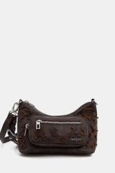 Kabelka Desigual STENCIL FLOWER ME hnědá barva, 25WAXPB9