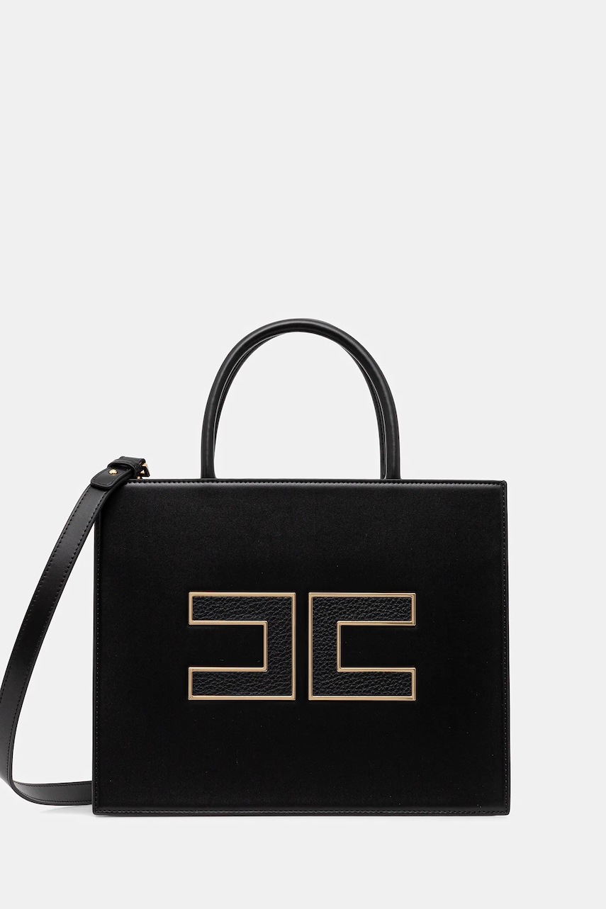 Kabelka Elisabetta Franchi černá barva, BS32A56E2