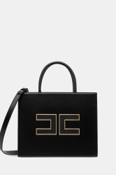 Kabelka Elisabetta Franchi černá barva, BS32A56E2
