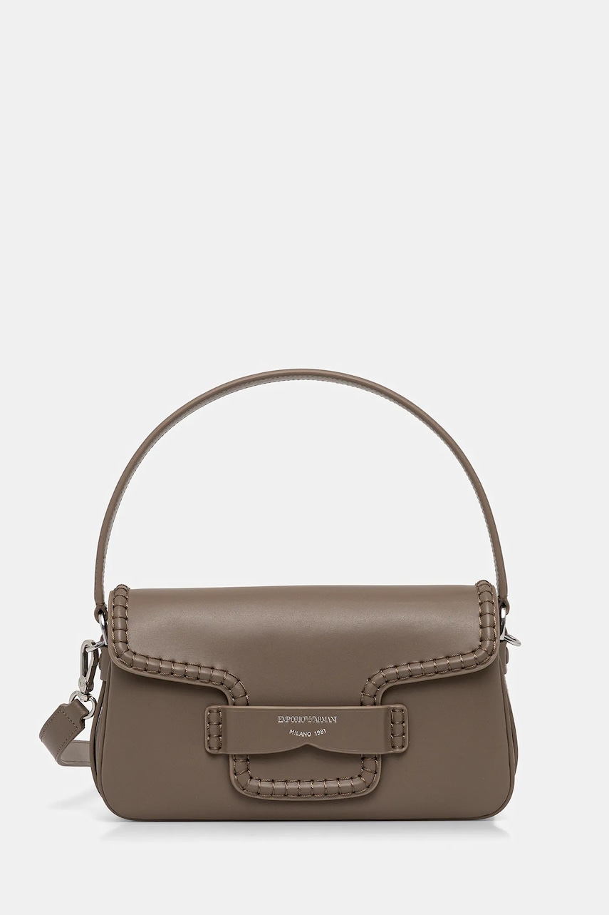 Kabelka Emporio Armani hnědá barva, EW002806 AF17655