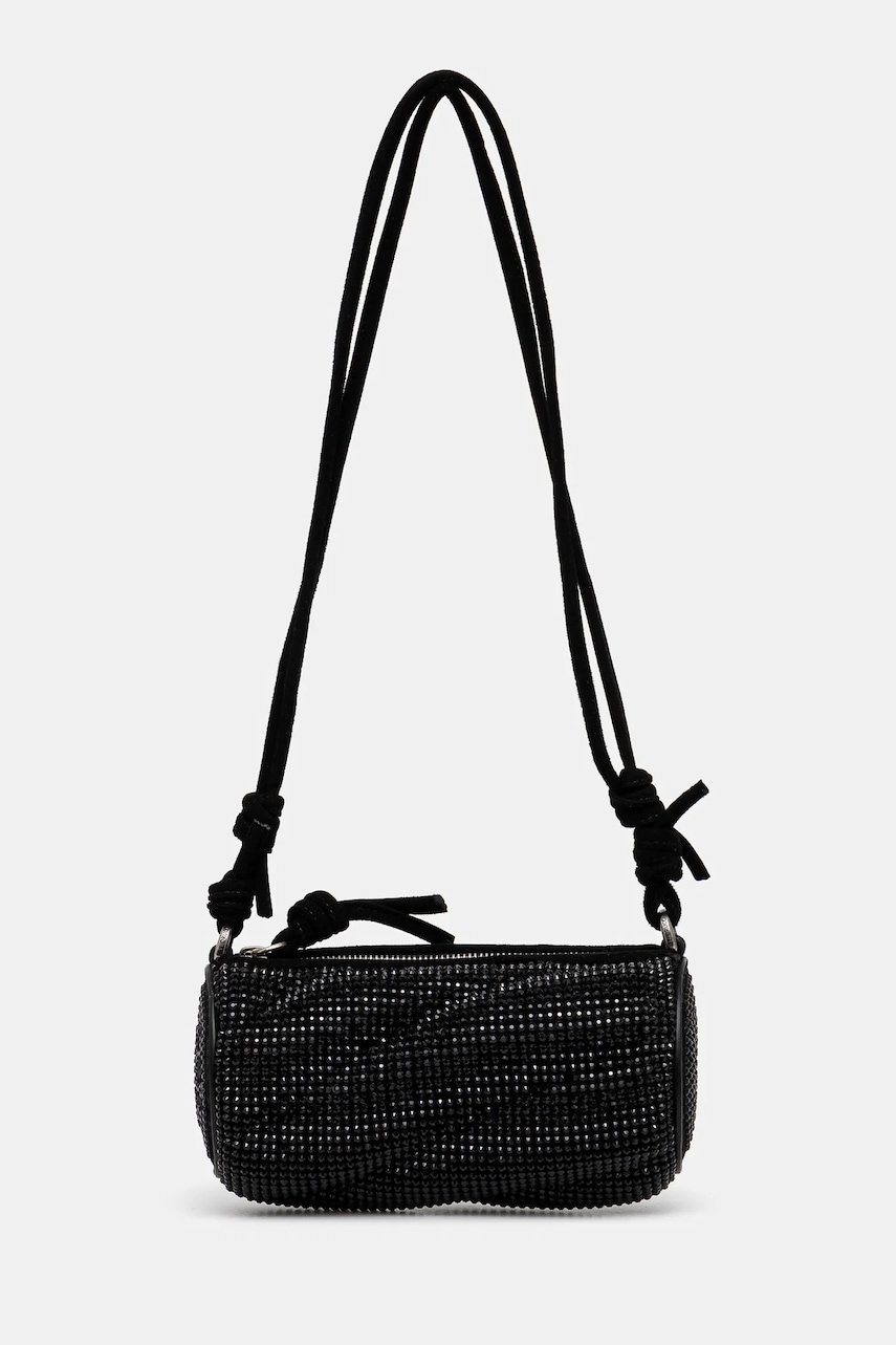 Kabelka Fiorucci Suede Rhinestone Micro Mella černá barva, U01FMASL005LE05BK01