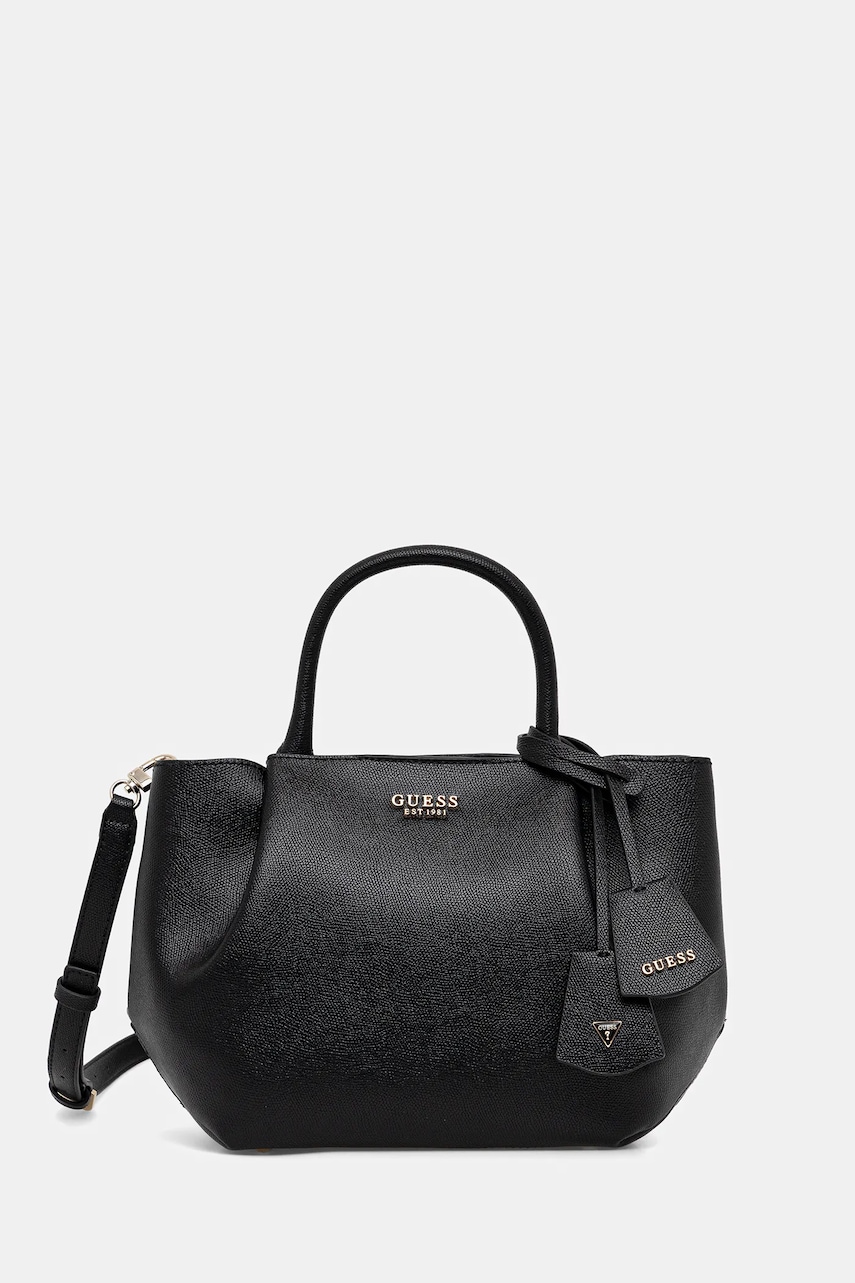 Kabelka Guess AMORETTE černá barva, HWBG78 98060