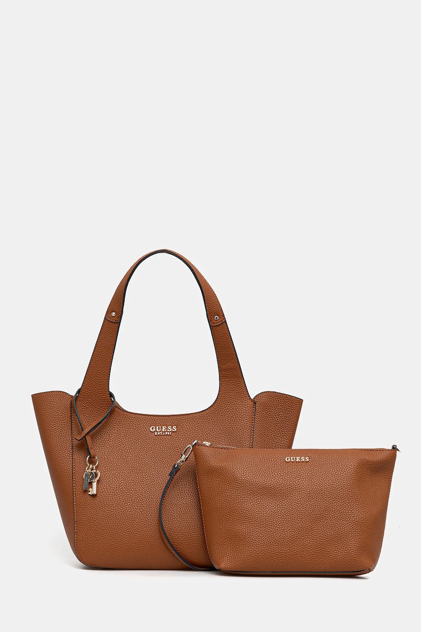 Kabelka Guess CALISTA hnědá barva, HWBG73 34220