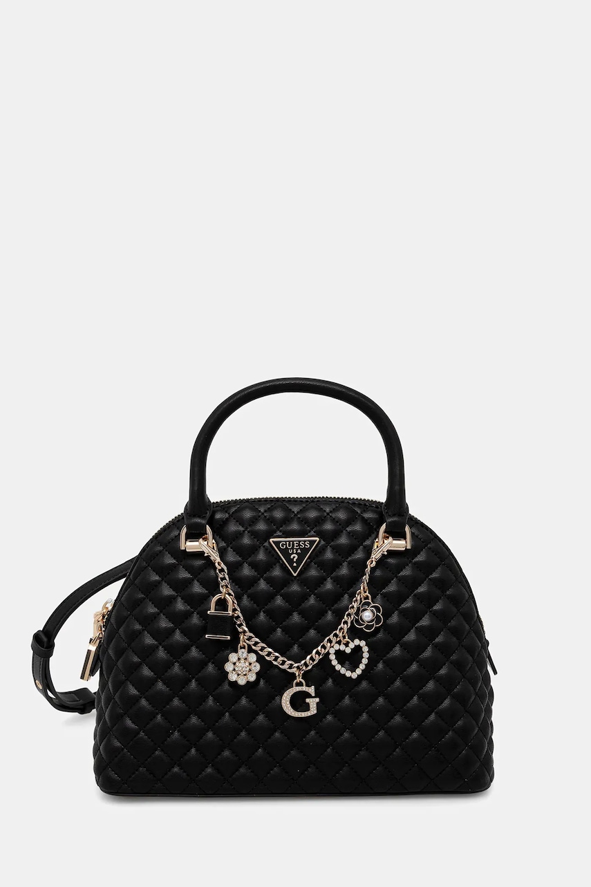 Kabelka Guess EVERLEE černá barva, HWEG86 79050