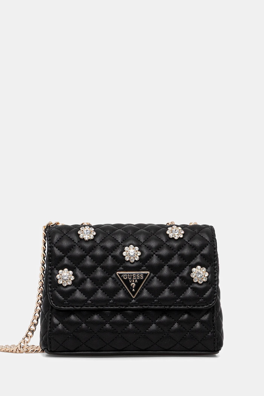 Kabelka Guess EVERLEE černá barva, HWEG86 79780