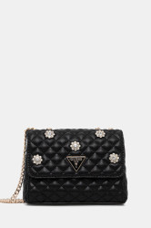 Kabelka Guess EVERLEE černá barva, HWEG86 79780