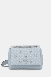 Kabelka Guess EVERLEE modrá barva, HWEY86 79210