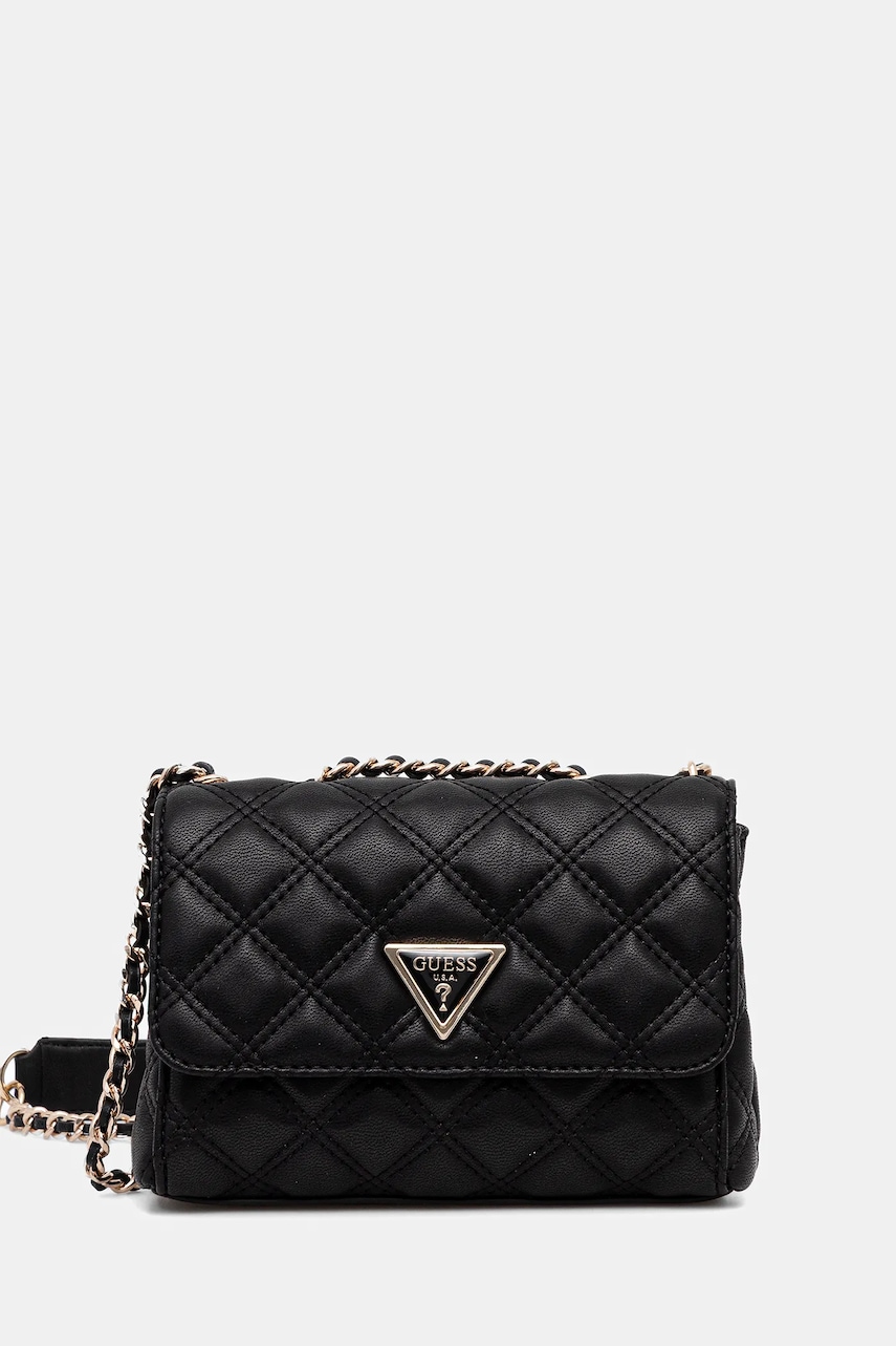 Kabelka Guess GIULLY černá barva, HWQG96 73740