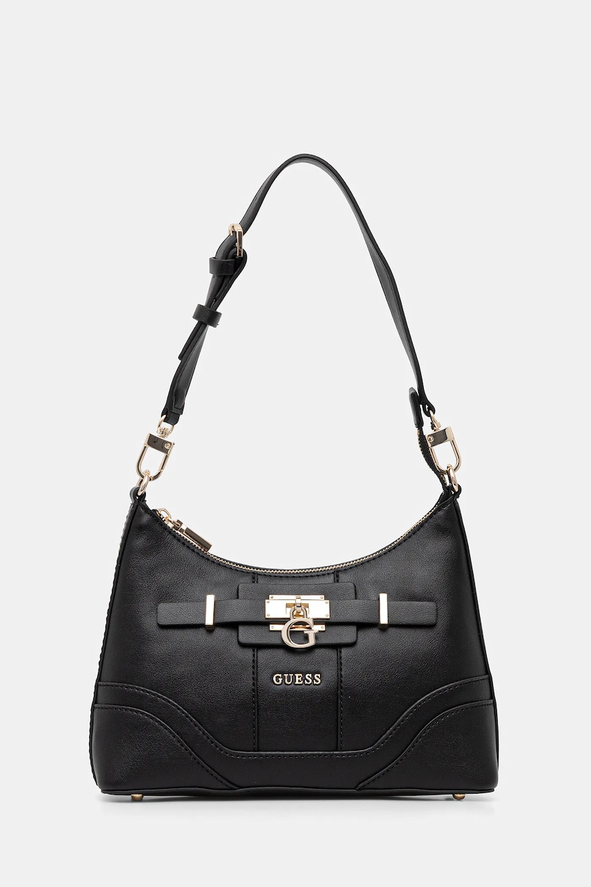 Kabelka Guess GREYSON černá barva, HWBG92 06180