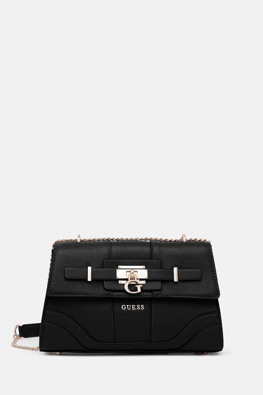 Kabelka Guess GREYSON černá barva, HWBG92 06210