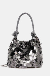 Kabelka Guess HOLIDAY stříbrná barva, HWEM95 38750