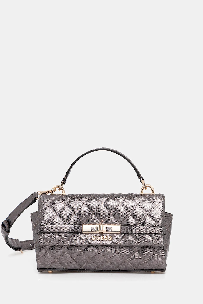 Kabelka Guess IDRA stříbrná barva, HWGM81 57200