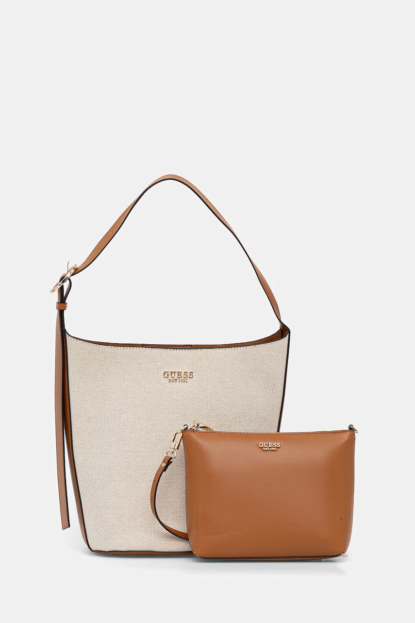 Kabelka Guess NICOLETTE béžová barva, HWAG96 62040