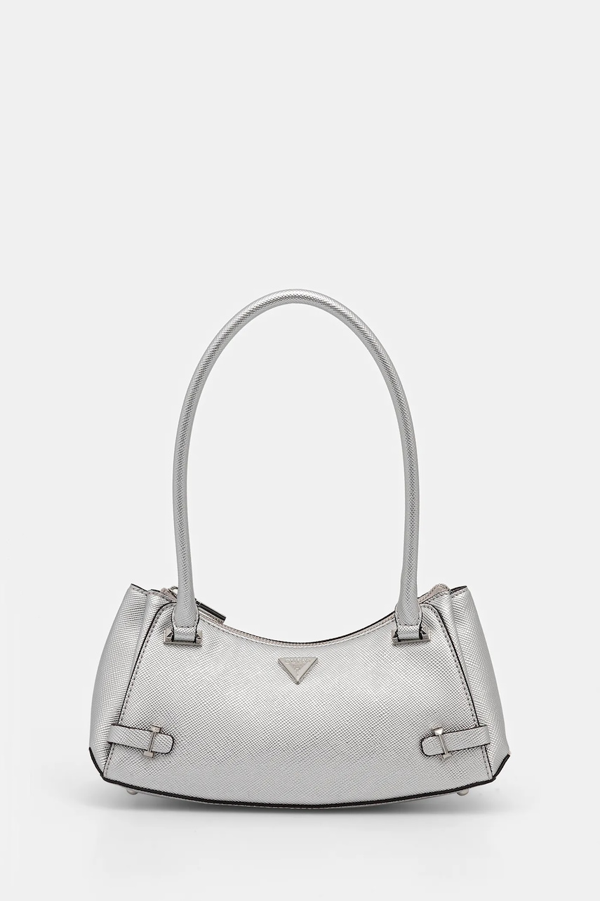 Kabelka Guess ROSALBA stříbrná barva, HWMY96 57170