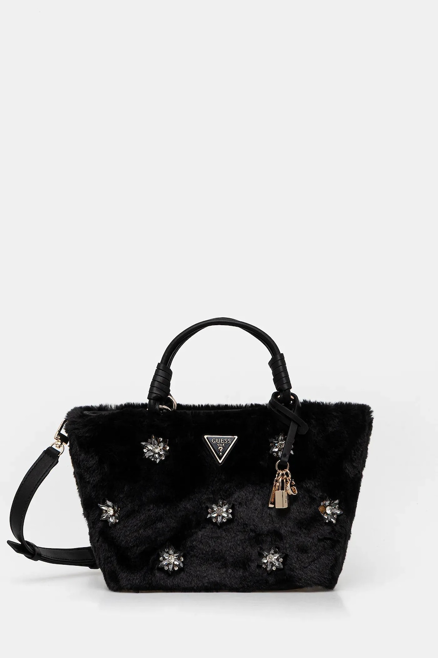 Kabelka Guess SHAIDA černá barva, HWWE81 43220