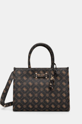 Kabelka Guess SILIA hnědá barva, HWGP98 90220
