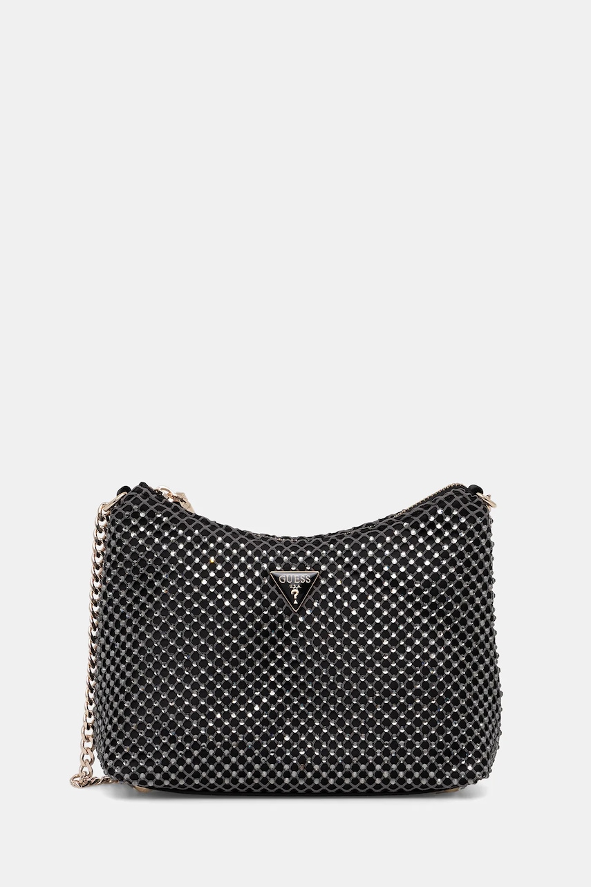 Kabelka Guess ZALINA stříbrná barva, HWCE93 50170