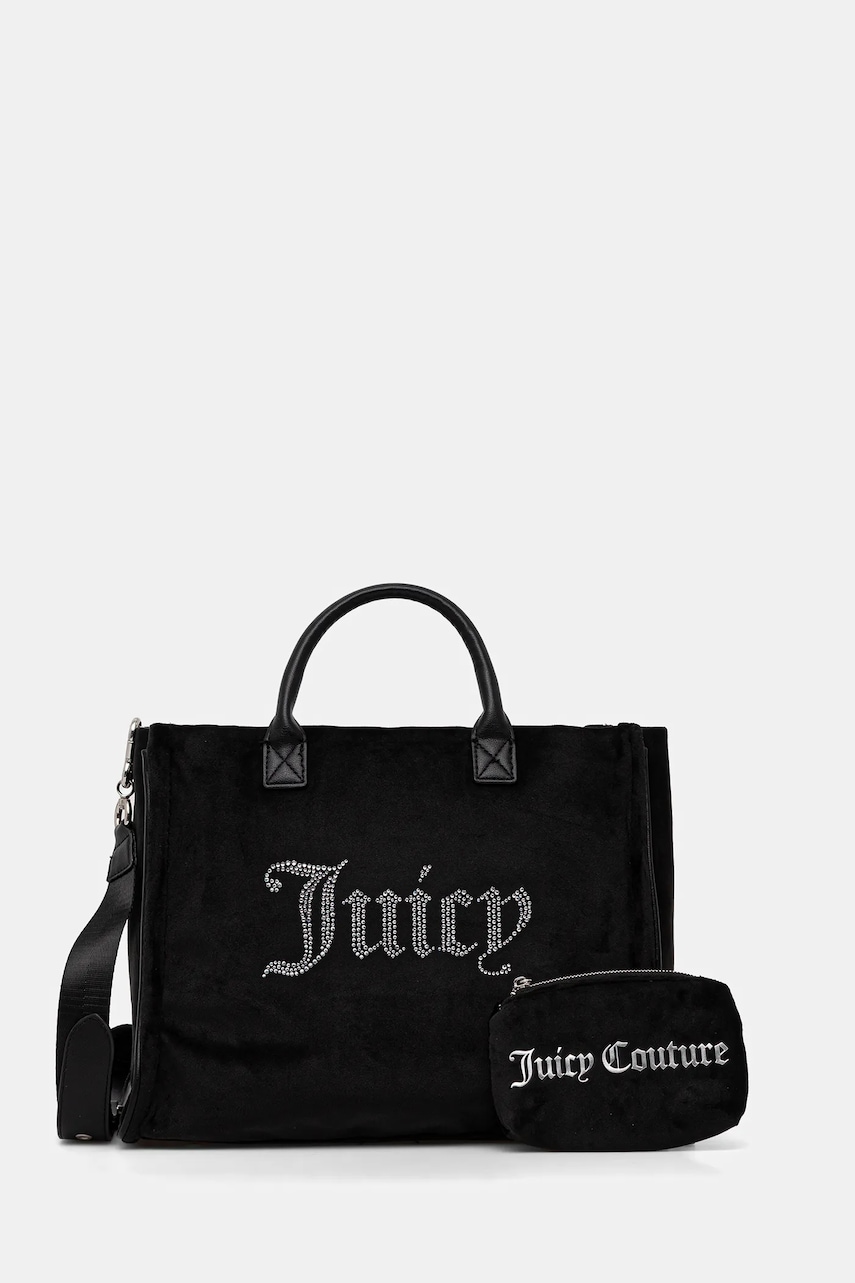 Kabelka Juicy Couture Iris Velvet černá barva, BIJIR8944WZC