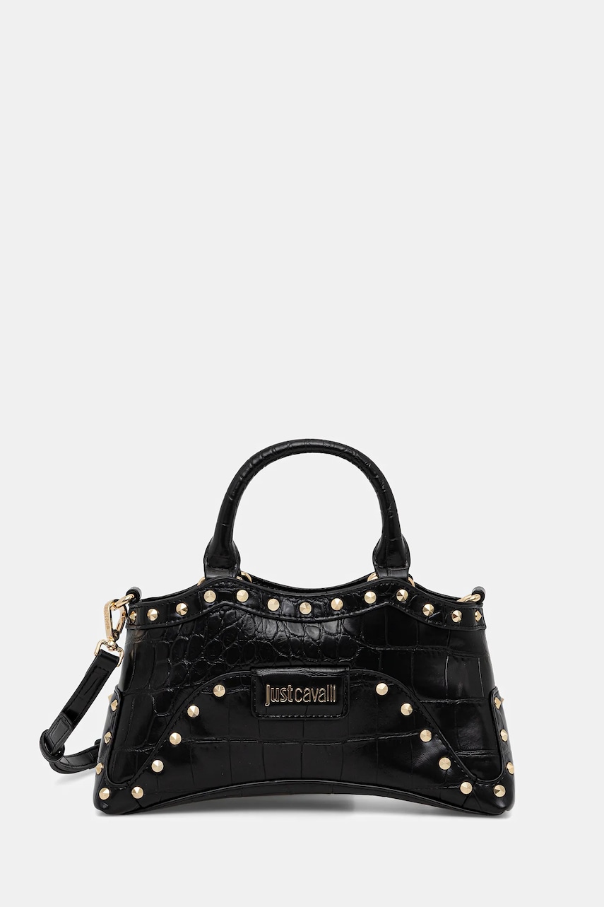 Kabelka Just Cavalli černá barva, 79RA4BF3 ZSB96