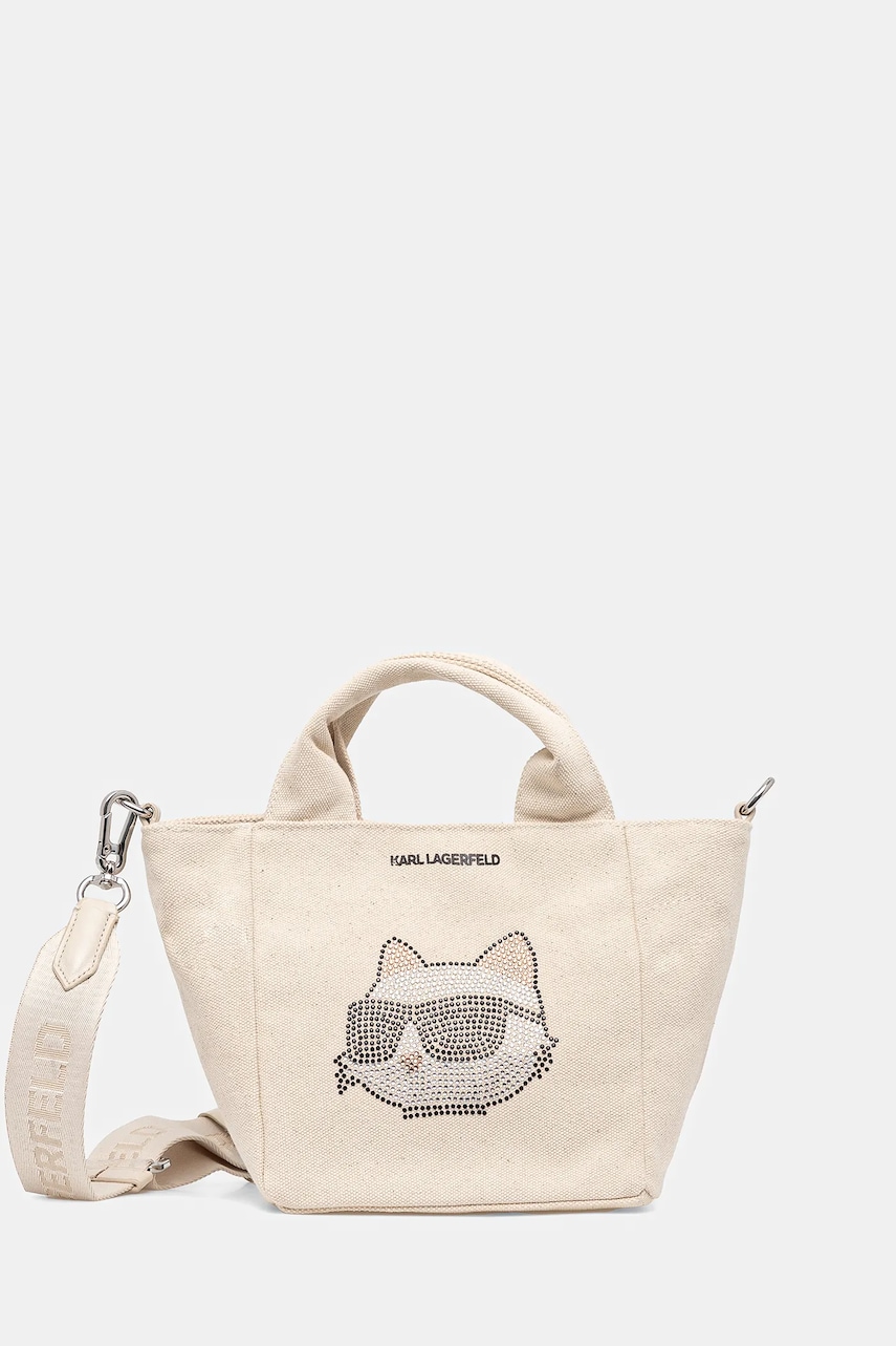 Kabelka Karl Lagerfeld IKON béžová barva, A2W50044