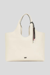 Kabelka Karl Lagerfeld IKON GRAINY bílá barva, A3W30096