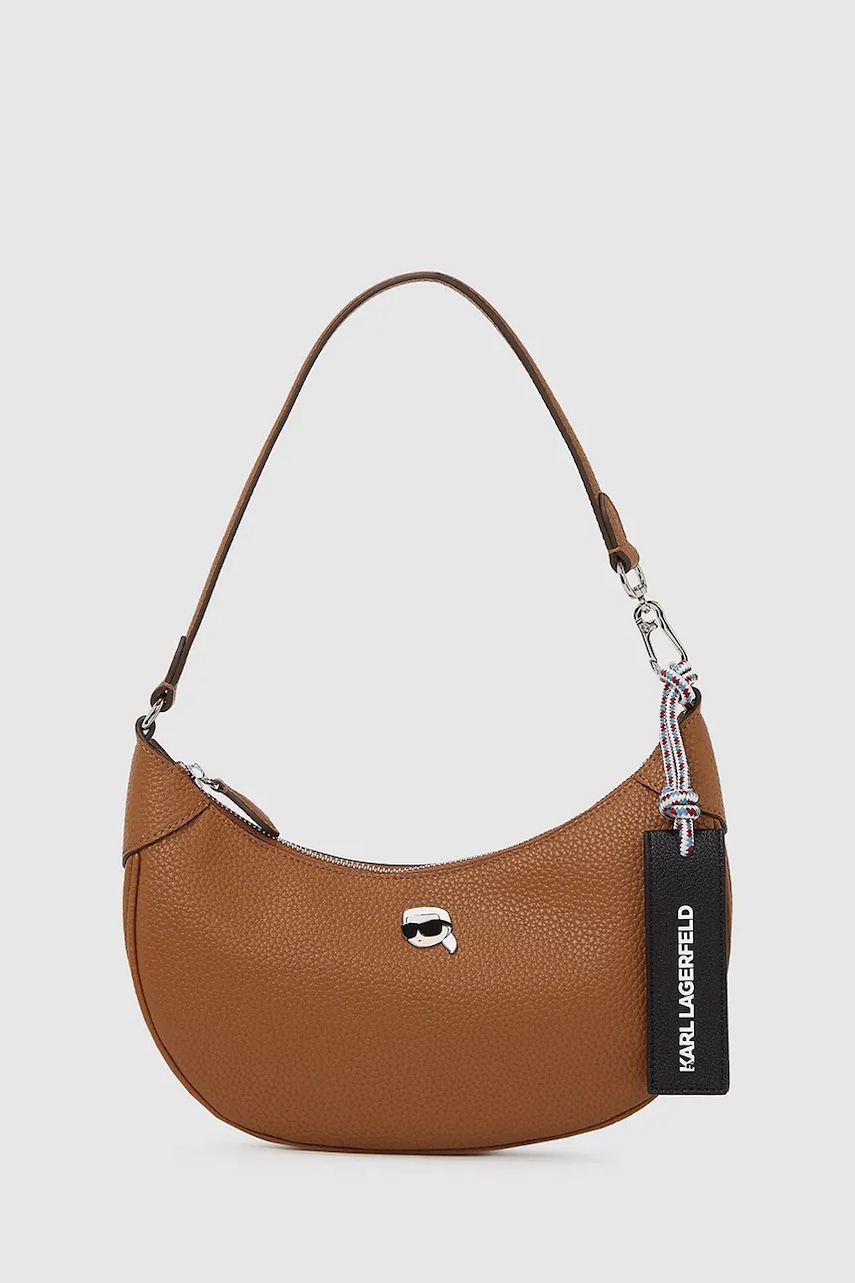 Kabelka Karl Lagerfeld IKON hnědá barva, A4W30007