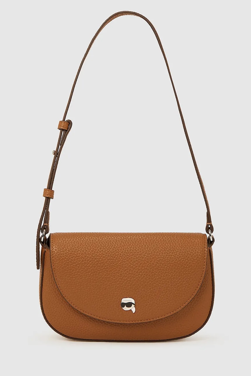 Kabelka Karl Lagerfeld IKON hnědá barva, A4W32001