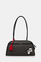 Kabelka Karl Lagerfeld IKON MONOGRAM hnědá barva, B1W30024