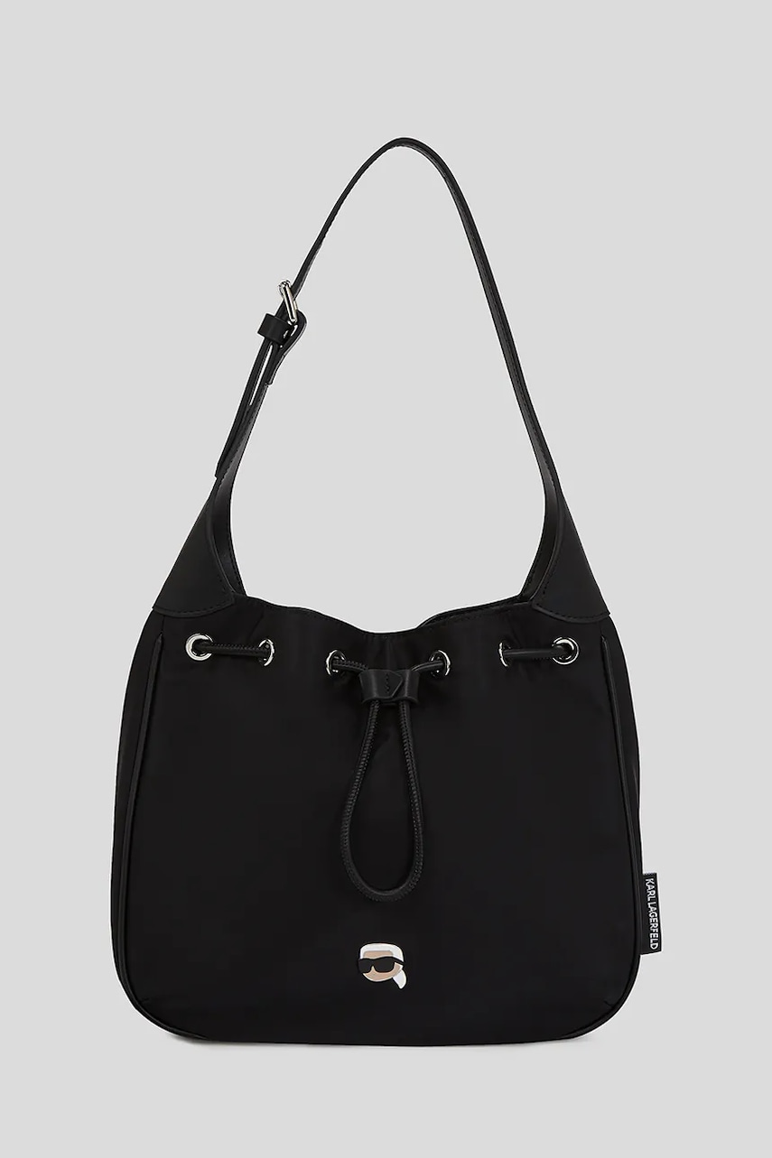 Kabelka Karl Lagerfeld IKON NYLON černá barva, A3W30125