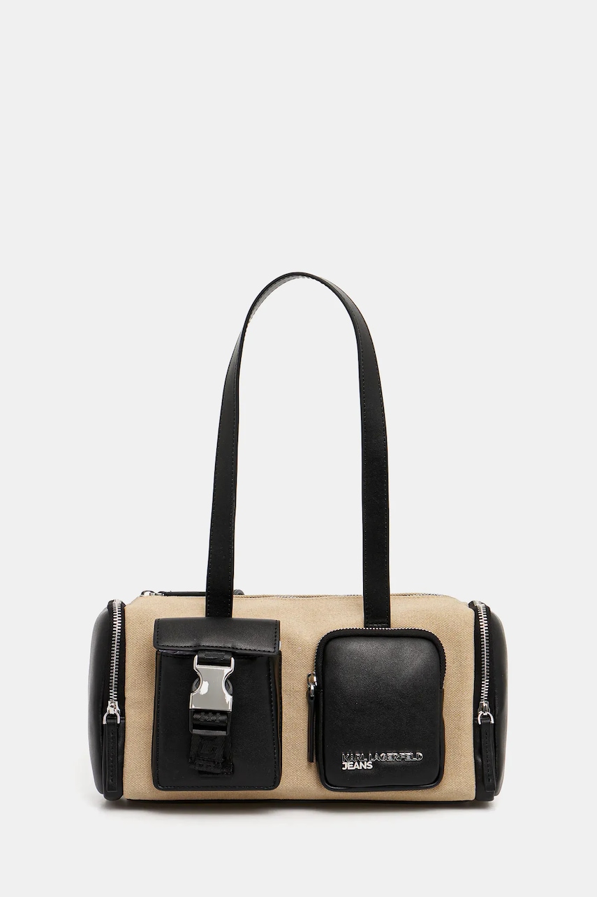 Kabelka Karl Lagerfeld Jeans béžová barva, A3W30233