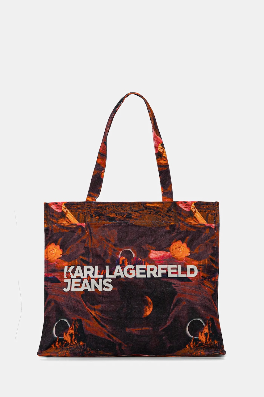 Kabelka Karl Lagerfeld Jeans fialová barva, A4W50041