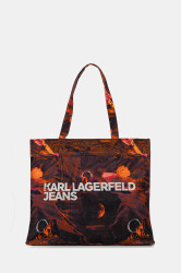 Kabelka Karl Lagerfeld Jeans fialová barva, A4W50041