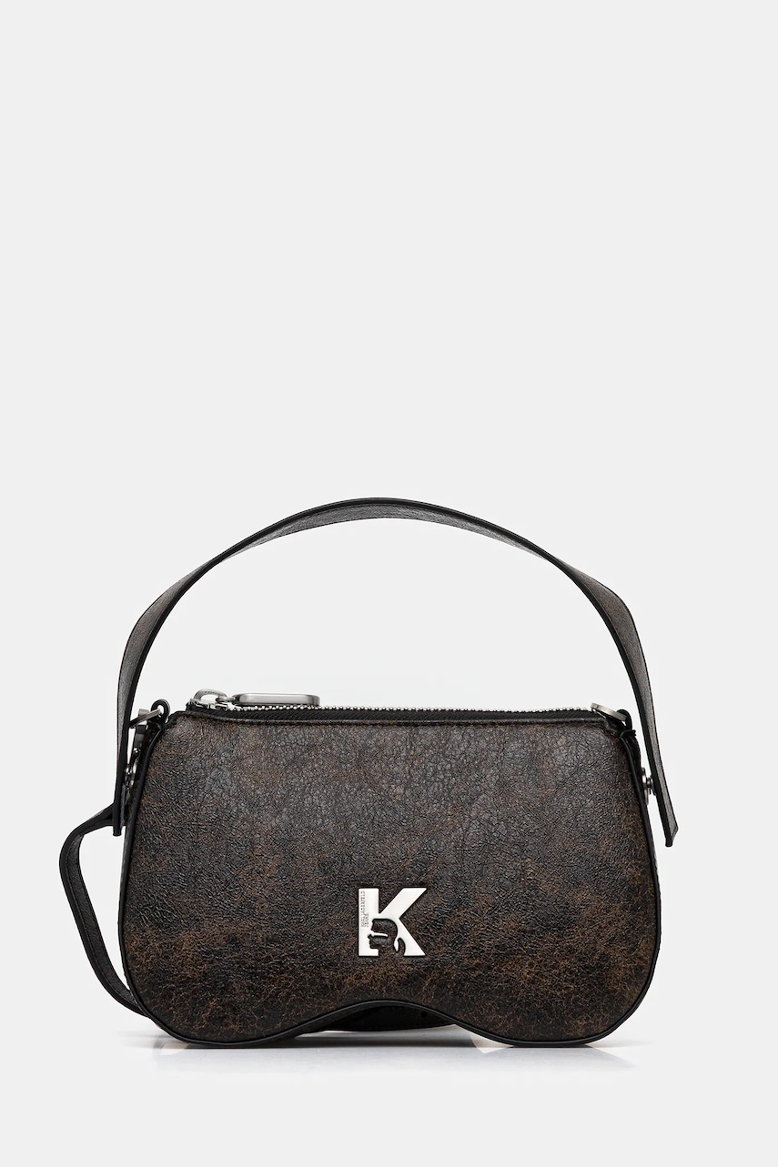 Kabelka Karl Lagerfeld Jeans hnědá barva, A4W30282