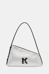 Kabelka Karl Lagerfeld Jeans stříbrná barva, A4W30155
