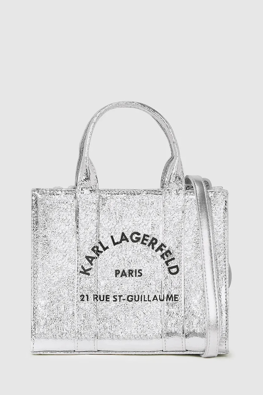 Kabelka Karl Lagerfeld K/RSG stříbrná barva, A4W50059