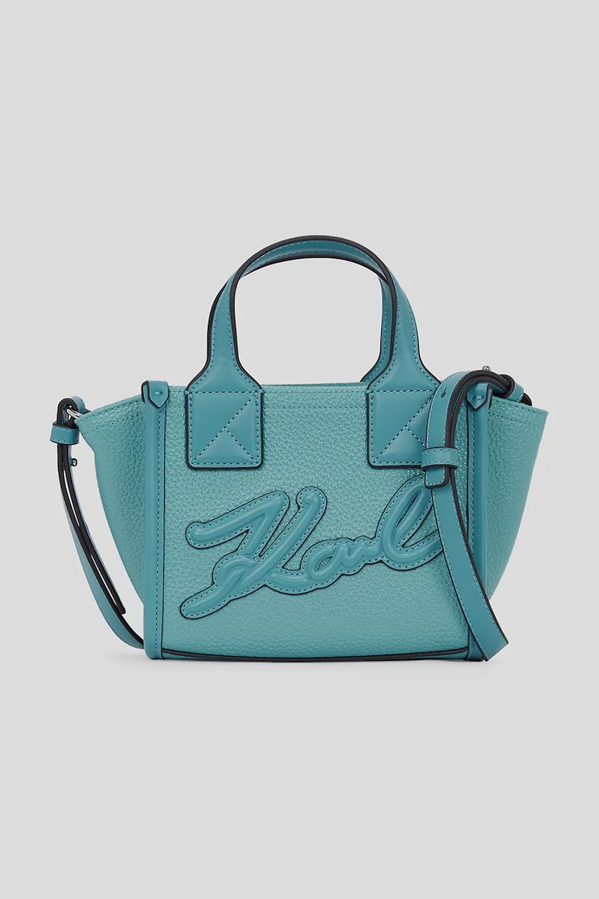 Kabelka Karl Lagerfeld K/SKUARE tyrkysová barva, A3W30028