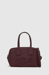 Kabelka Karl Lagerfeld K/SKUARE vínová barva, A4W30047