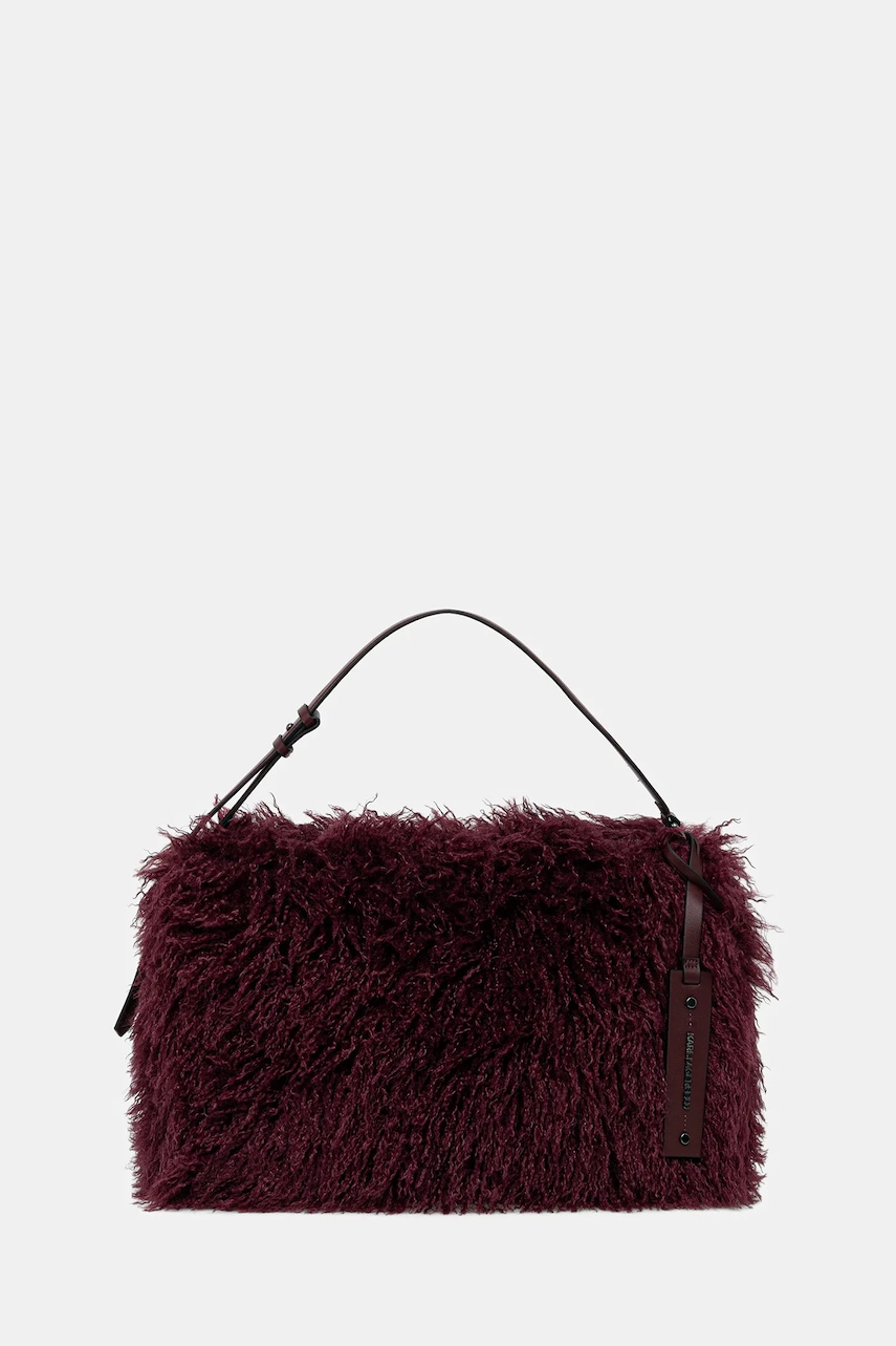 Kabelka Karl Lagerfeld K/WEAVE vínová barva, A4W30077