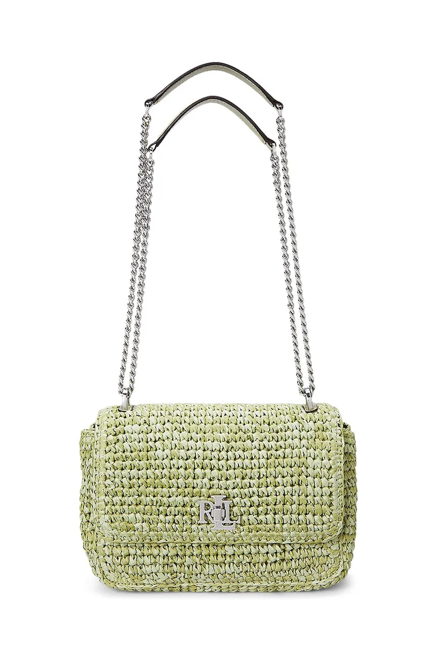 Kabelka Lauren Ralph Lauren zelená barva, 431966865