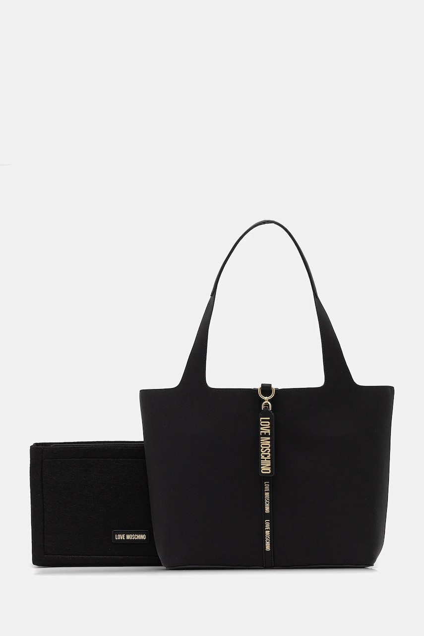 Kabelka Love Moschino černá barva, JC4175PP1NLV0000