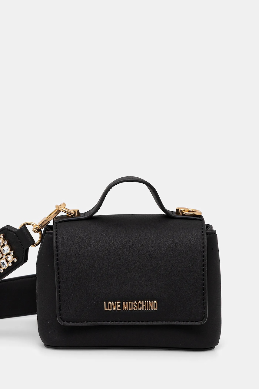Kabelka Love Moschino černá barva, JC4279PP0MKI0000