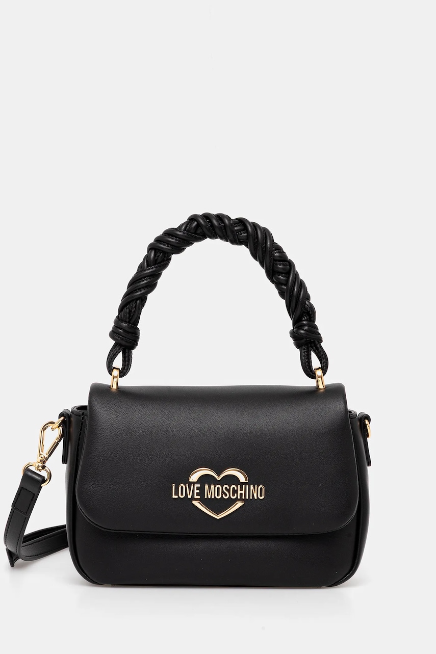 Kabelka Love Moschino černá barva, JC4311PP0MK1300A