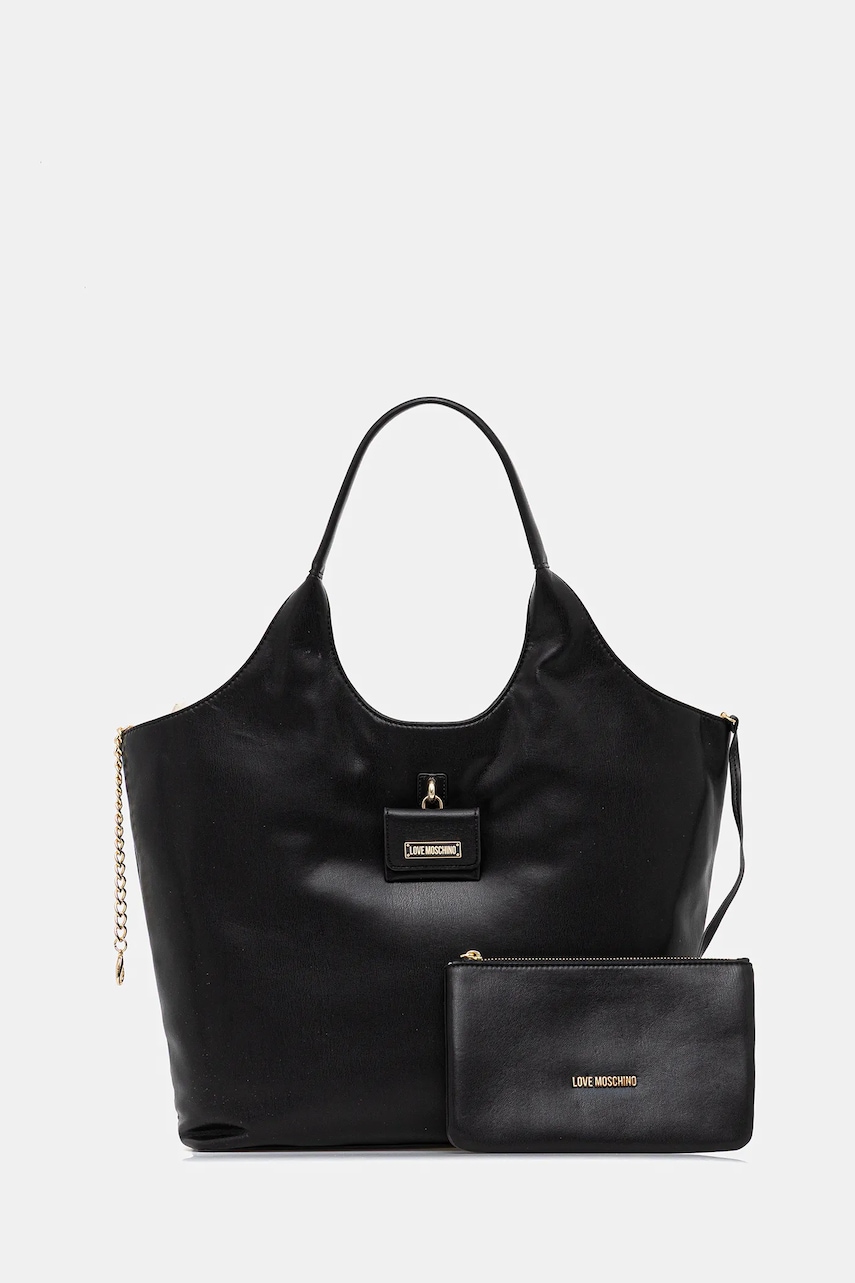 Kabelka Love Moschino černá barva, JC4392PP0NKN0000