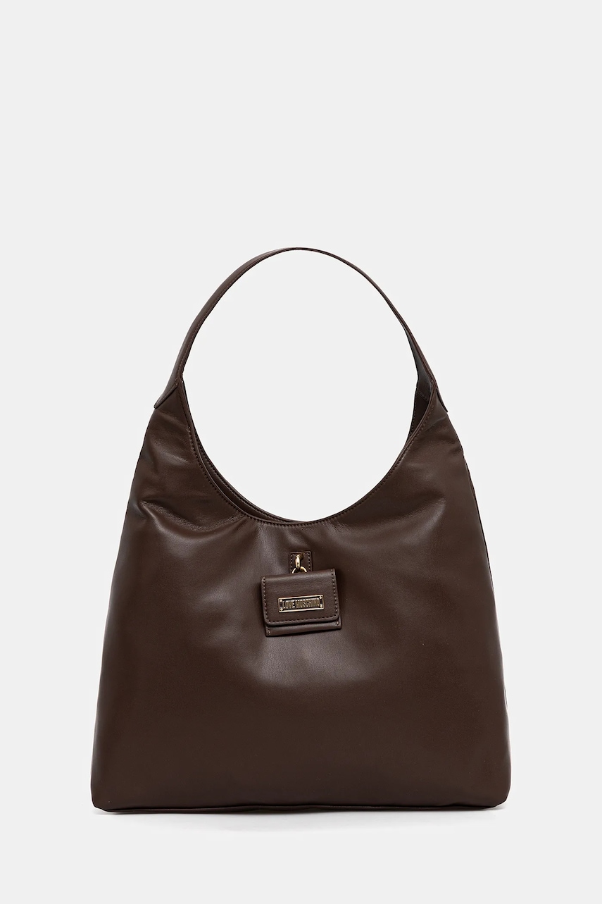 Kabelka Love Moschino hnědá barva, JC4393PP0NKN0313