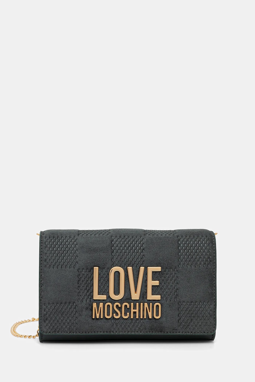 Kabelka Love Moschino zelená barva, JC4127PP0NKB185A