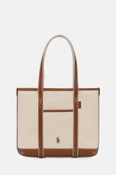 Kabelka Polo Ralph Lauren béžová barva, 428P03085